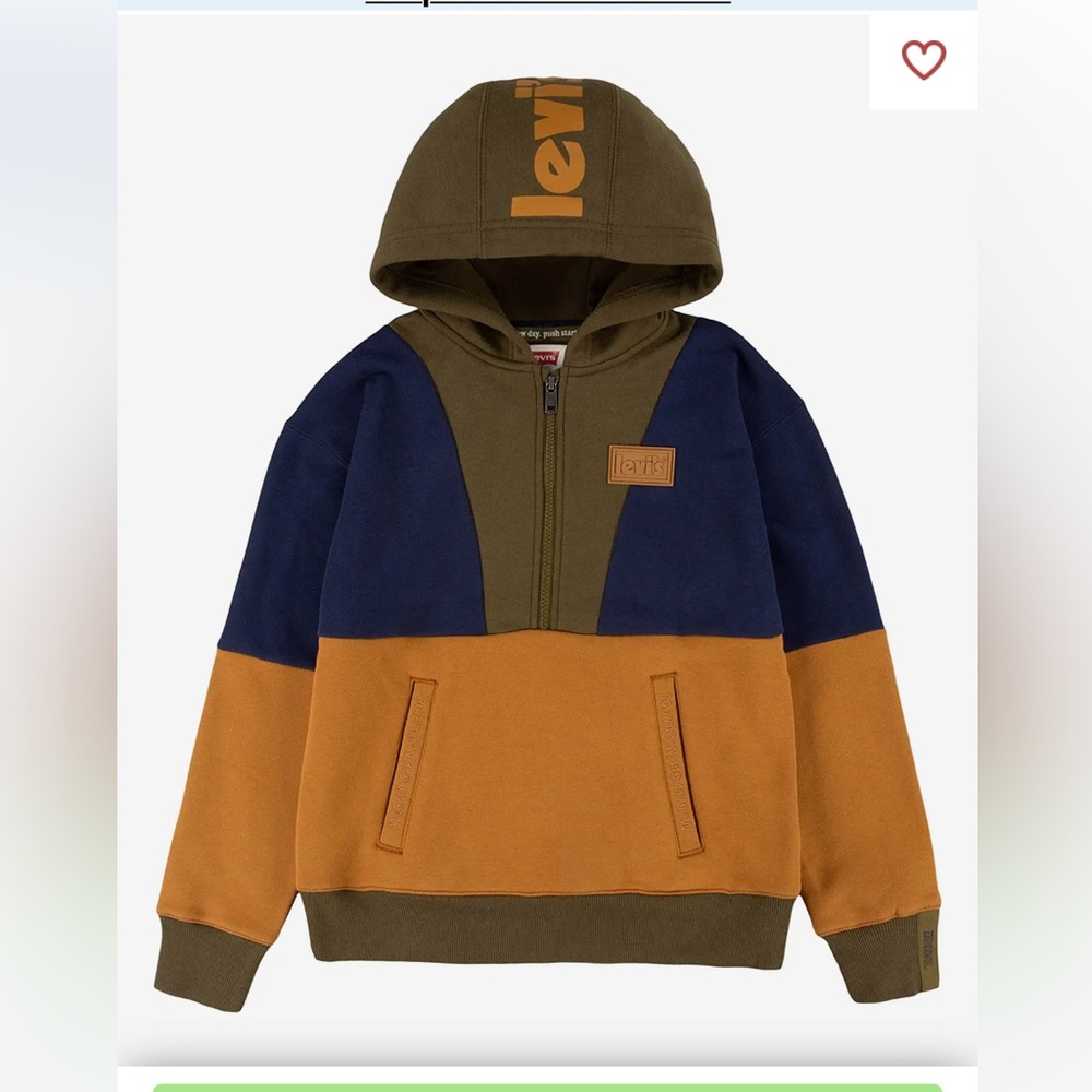 Levi’s 1/2 Zip Pullover Hoodie (Big Kids)
